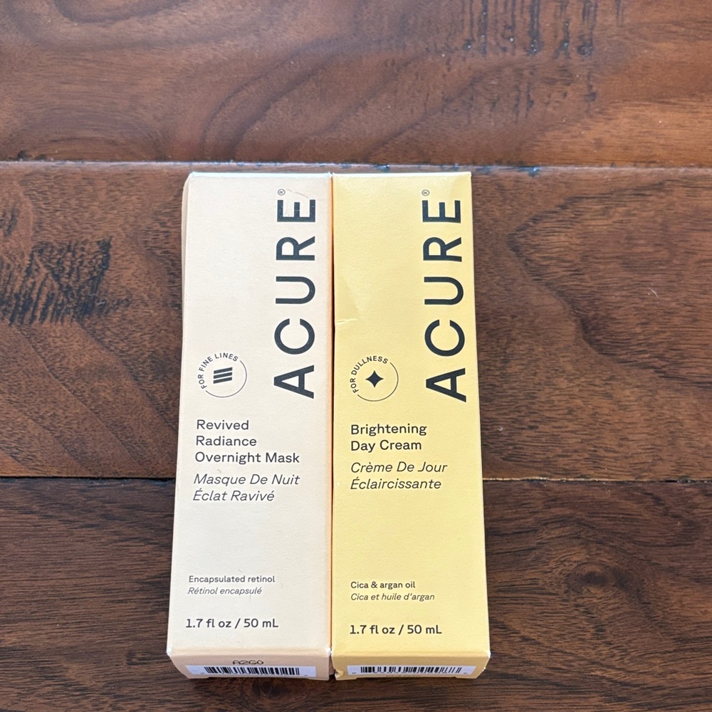 Acure Revived Radiance Overnight Mask and Brightening Day Cream Set